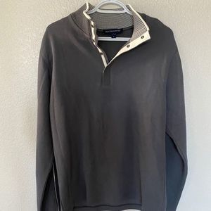 Hathaway Men's Mock Neck Sweatshirt  M, Grey cotton